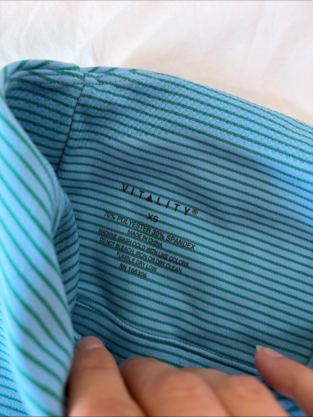 Vitality Microstripe fold over pant & type top - Picture 3 of 4